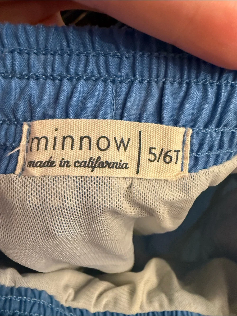 Minnow swim blue color block boardies swim trunks